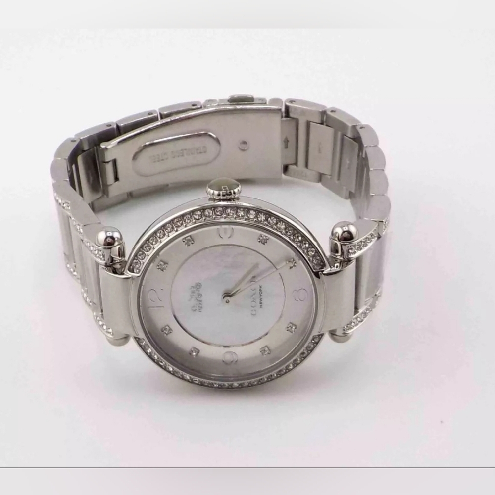 ***BRAND NEW*** COACH Cary Crystal Accent and Stainless Steel Bracelet Watch - Picture 5 of 9